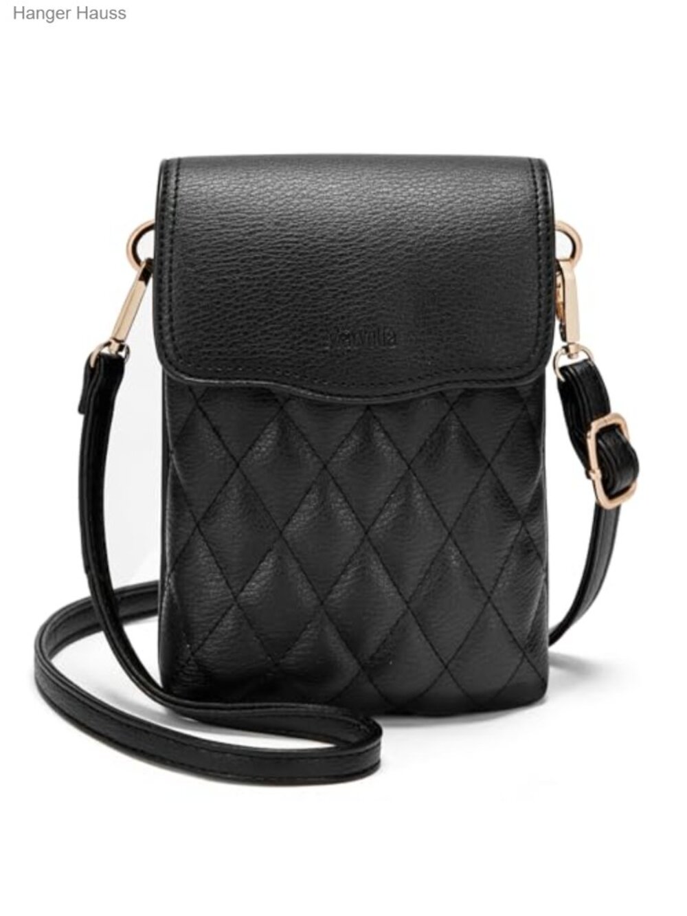 Small Vegan Leather Crossbody Bag - Adjustable Strap Mini Phone Purse